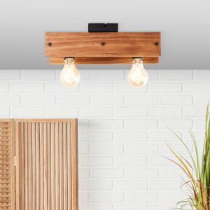 Plafonnier en bois marron, Rasha