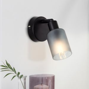 Spot mural noir en verre, Fanny