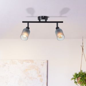 Spot plafond noir en verre, Fanny