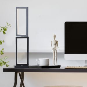 Lampe de table noire moderne, Enis, 18W, 3000K LED, gradable en 3 étapes