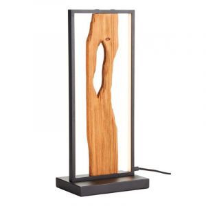 Lampe de table marronne rustique, Raynor, 10W, 3000K LED, avec interrupteur