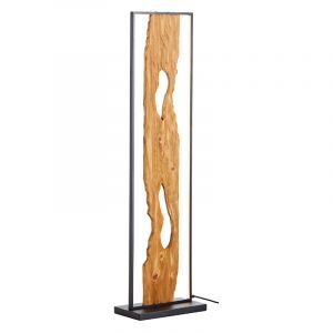 Lampadaire marron rustique, Raynor, 20W, 3000K LED, avec interrupteur