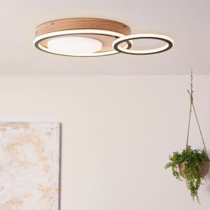 Lampe plafond noire moderne, Georgios, 48W, 3000K LED