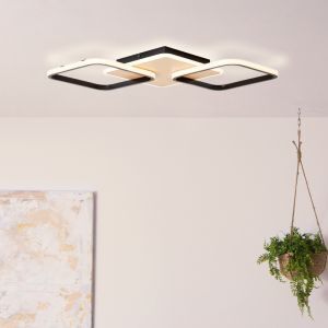 Lampe plafond marronne moderne, Rawan, 40W, 3000K LED