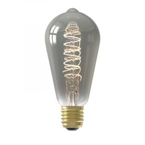 Gris Calex LED Edison Lampe, E27, 4W, 1800K (blanc atmosphérique supplémentaire), gradable