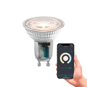 Calex ampoule LED connectée GU10, 4,9W, 2200-4000K