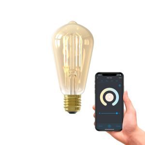 Calex ampoule LED connectée E27 ambre, 7W, 1800-3000K