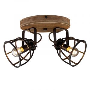 Spot plafond noir industriel, Calvin