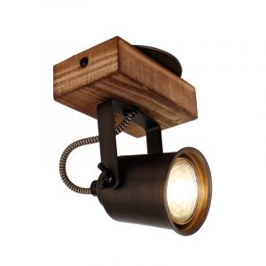 Spot plafond en bois noir, Clazina