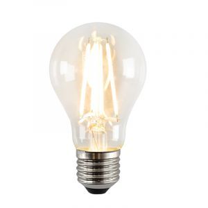 Dimmable E27 ampoule LED, A60, 5w, verre transparent, 2700k