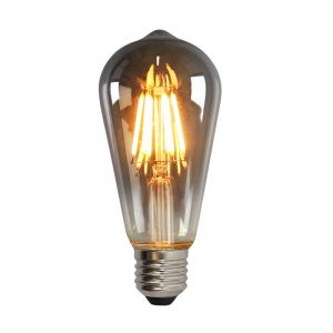Dimmable E27 Edison ampoule LED, ST58, 5w, le verre de fumée, 2200K