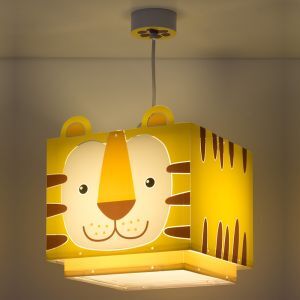 Suspension pour enfants en plastique jaune, Tigre