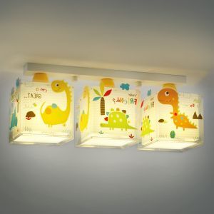 Spot plafond pour enfants en plastique multicolore, Dino