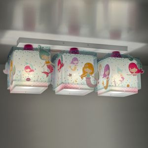 Plafonnier pour enfants en plastique rose, Mermaid