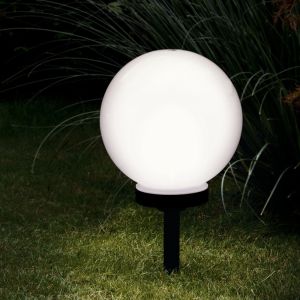 Spot à piquer extérieur noir en plastique, Zora, 0,5W, 3000K LED, IP44, avec interrupteur