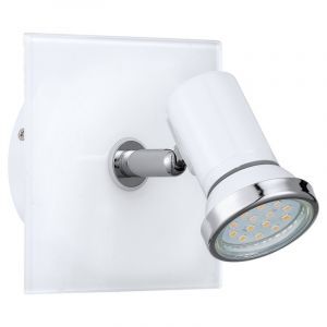 Spot plafond chromé en verre, Jasmijn, IP44