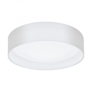 Lampe plafond blanche en tissu, Abano, 12W, 3000K LED