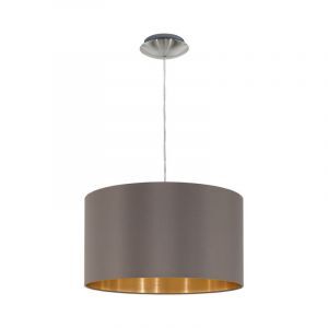 Suspension marronne en tissu, Terme