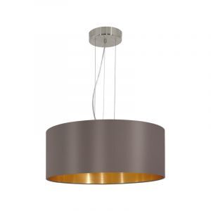 Suspension marronne en tissu, Terme