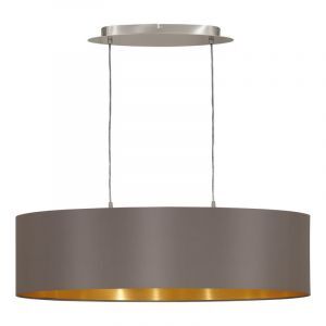 Suspension marronne en tissu, Terme