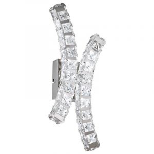 Applique murale chromée en cristal, Dirk, 12W, 4000K LED