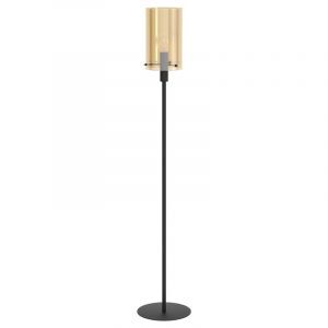 Lampadaire noir en acier, Ritesh, avec interrupteur