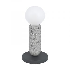 Lampe de table anthracite en acier, Patrycja, avec interrupteur