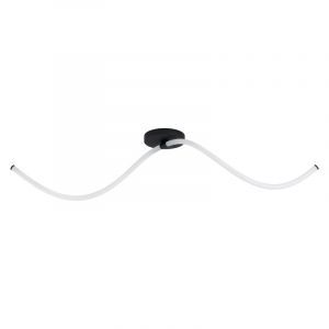 Lampe plafond noire en acier, Allal, 12W, 3000K LED
