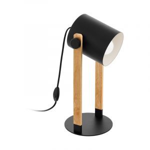 Lampe de table crème en acier, Kaspar, avec interrupteur