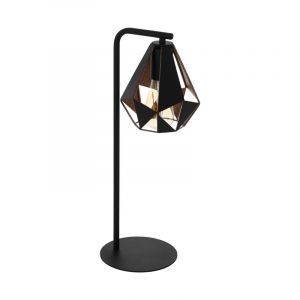 Lampe de table noire en acier, Acri, avec interrupteur
