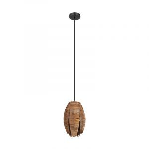 Suspension en bois marronne, Joyca