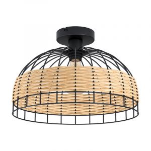 Lampe plafond noire en acier, Guillaume