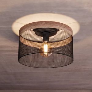 Plafonnier noir en bois, Ilkay