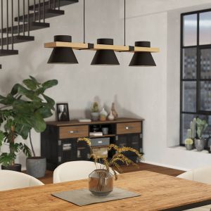 Suspension noire en bois, Juanita
