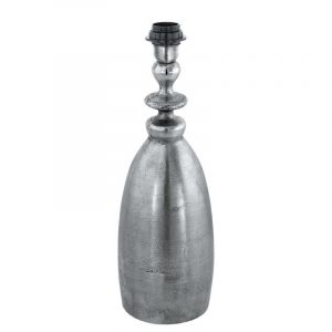 Lampe de table nickel en aluminium, Abdel, avec interrupteur