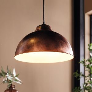 Suspension demi-sphère cuivre en métal, Liana