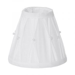 Abat-jour blanc Noah, tissu, rural