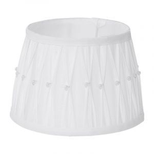 Abat-jour blanc Noah, tissu, rural
