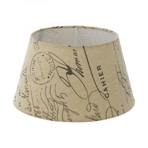 Abat-jour blanc Noah, tissu, rural