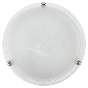 Lampe plafond chromée en verre, Alcor