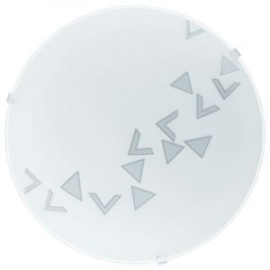 Lampe plafond blanche en verre, Bada