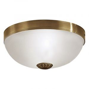 Lampe plafond bronze en verre, Esca