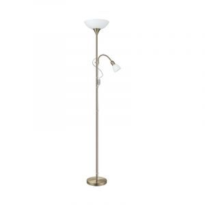 Lampadaire liseuse bronze en plastique, Burgo, avec interrupteur