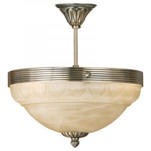 Lampe plafond bronze en verre, Eugine