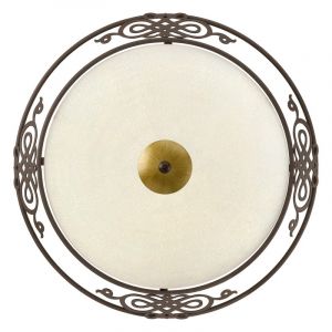 Lampe plafond marronne en verre, Denia