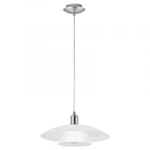 Suspension blanche en verre, Lariana
