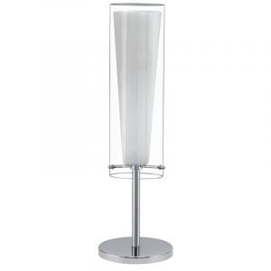 Lampe de table chromée en verre, Barceno, avec interrupteur