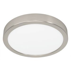 Lampe plafond nickel en acier, Geraldo, 17W, 3000K LED