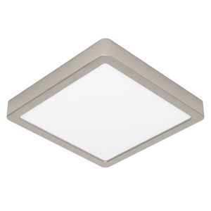 Lampe plafond nickel en plastique, Geraldo, 17W, 3000K LED
