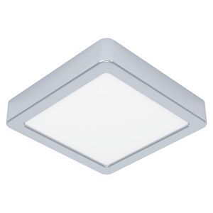 Plafonnier salle de bain chromé en plastique, Geraldo, 11W, 3000K LED, IP44
